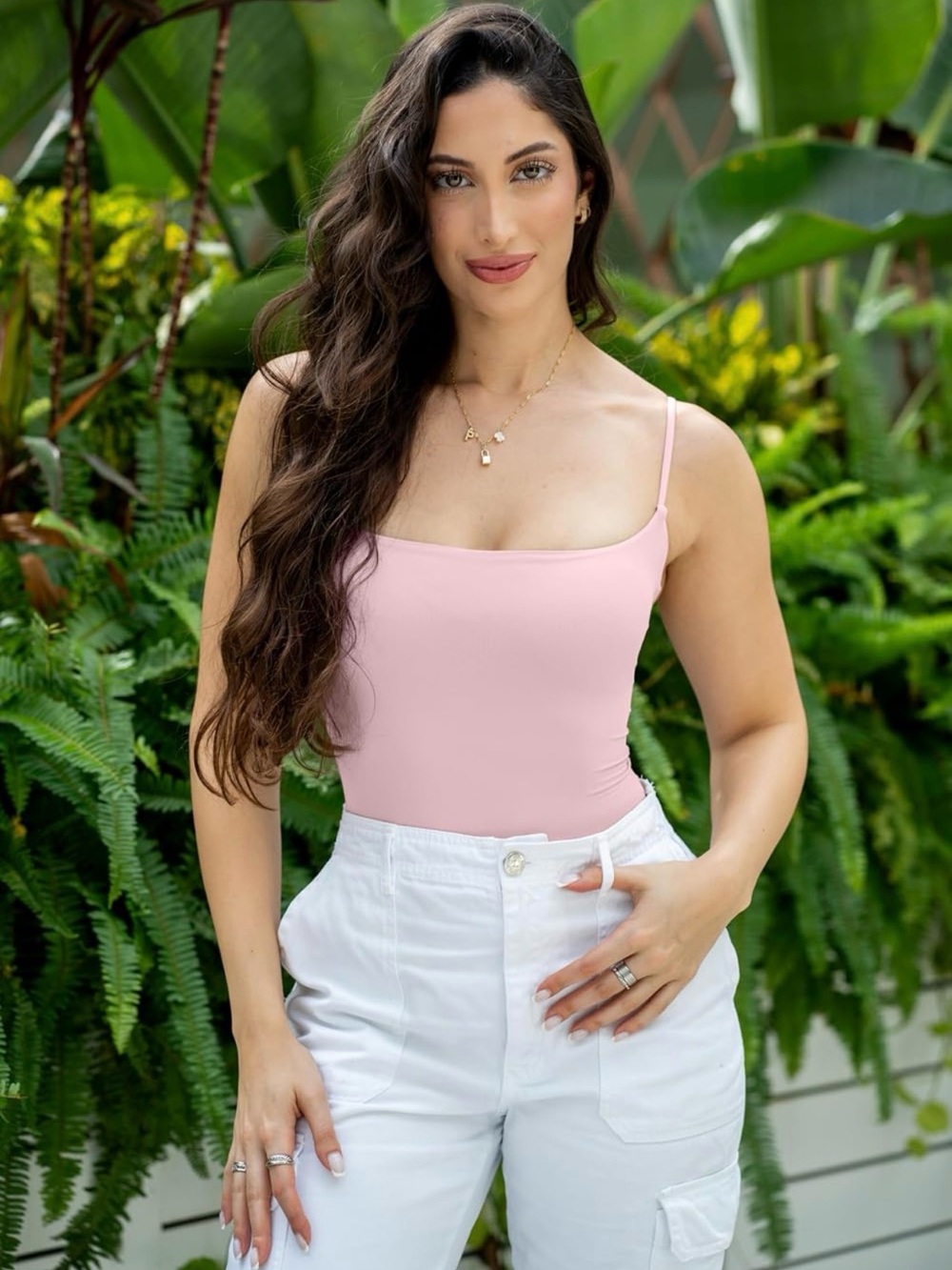 Women’s Slim Fit Spaghetti Strap Tank Top - Pink
